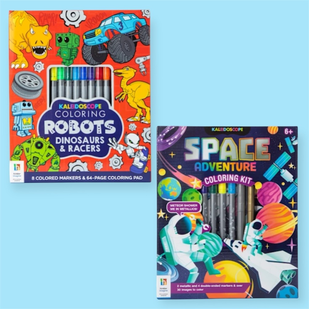 New Kaleidoscope Coloring Kit Twin Pack